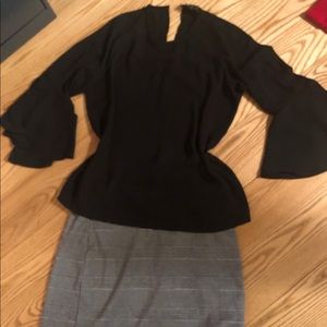 Three quarter length sleeve blouse